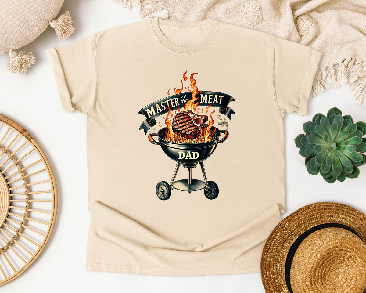 Master Of The Meat Dad Grey 3 graphic tee in Ivory