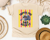 Tropical Cool Dad Society graphic tee in Ivory