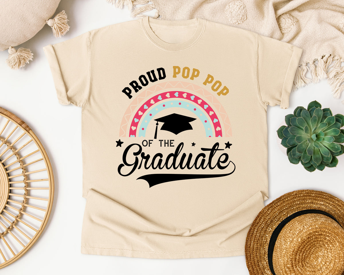 Proud Pop Pop Of The Graduate graphic tee in Ivory