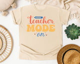 Teacher Mode On Pencil graphic tee in Ivory