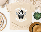 Dads With Beards Are Better White graphic tee in Ivory