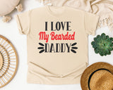 I Love My Bearded Daddy Grey graphic tee in Ivory