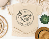 Chief Camping Dad Fire Starter Grey graphic tee in Ivory