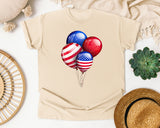 Patriotic Balloons graphic tee in Ivory