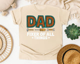 Dad Fixer Of All Things Brown graphic tee in Ivory