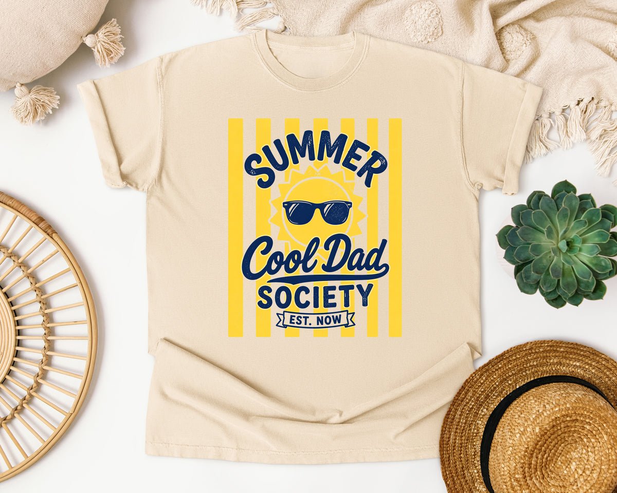 Summer Cool Dad Society Yellow graphic tee in Ivory