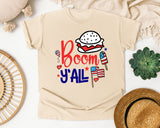 Boom Y'all Red graphic tee in Ivory