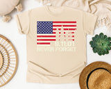 Never Forget Red graphic tee in Ivory