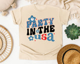 Party In The USA Blue graphic tee in Ivory