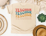 Teacher Teacher Teacher Retro graphic tee in Ivory