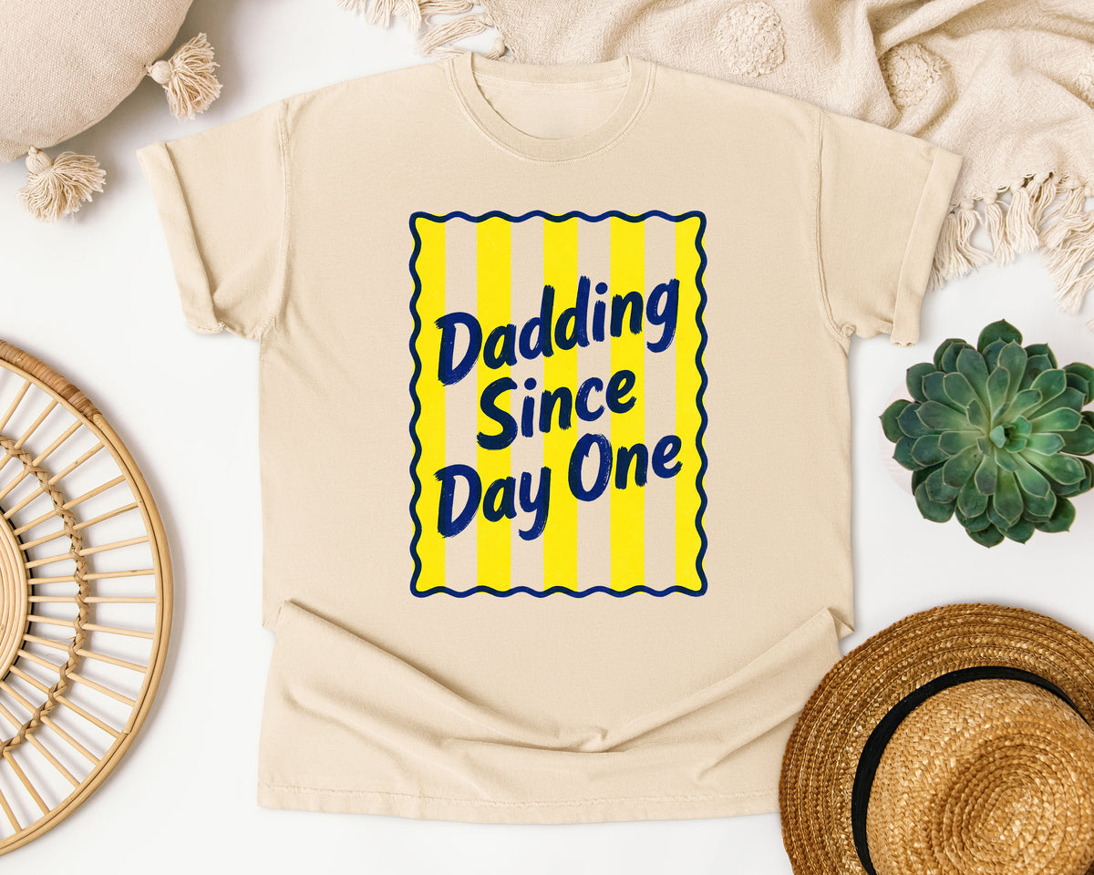 Dadding Since Day One graphic tee in Ivory