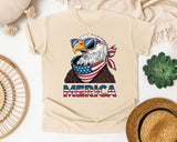 Merica Grey 2 graphic tee in Ivory