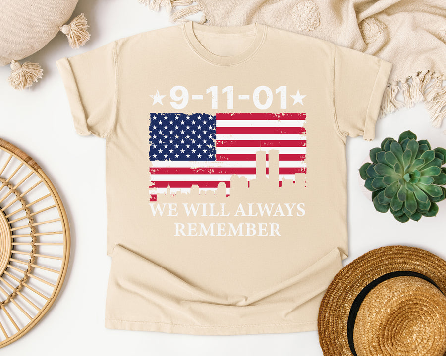We Will Always Remember graphic tee in Ivory