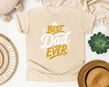 Best Dad Ever White 3 graphic tee in Ivory