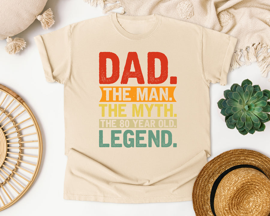 Dad The Man The Myth The Legend Red 2 graphic tee in Ivory