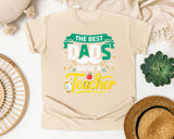 The Best Dads Raise A Teacher graphic tee in Ivory