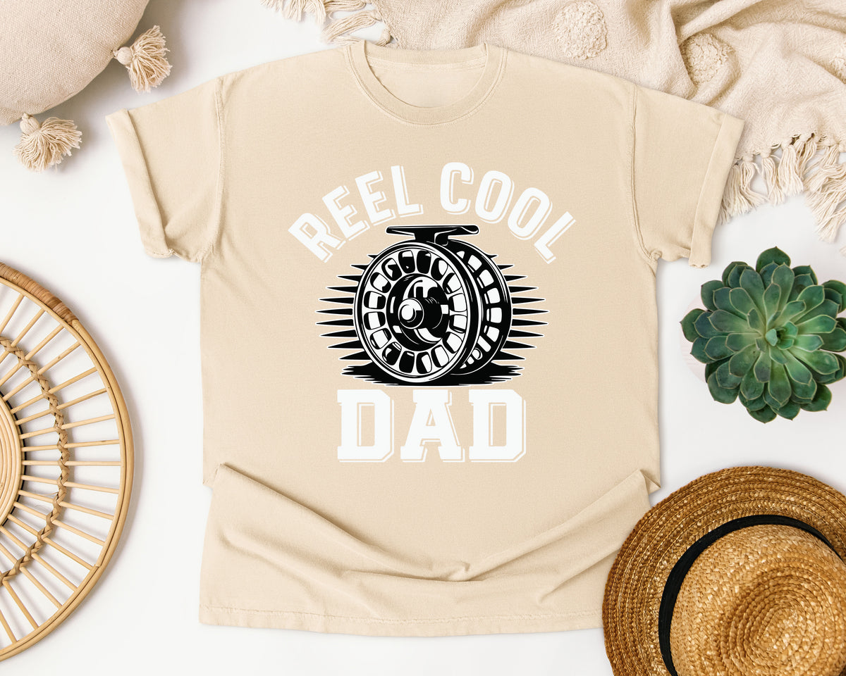 Reel Cool Dad White graphic tee in Ivory