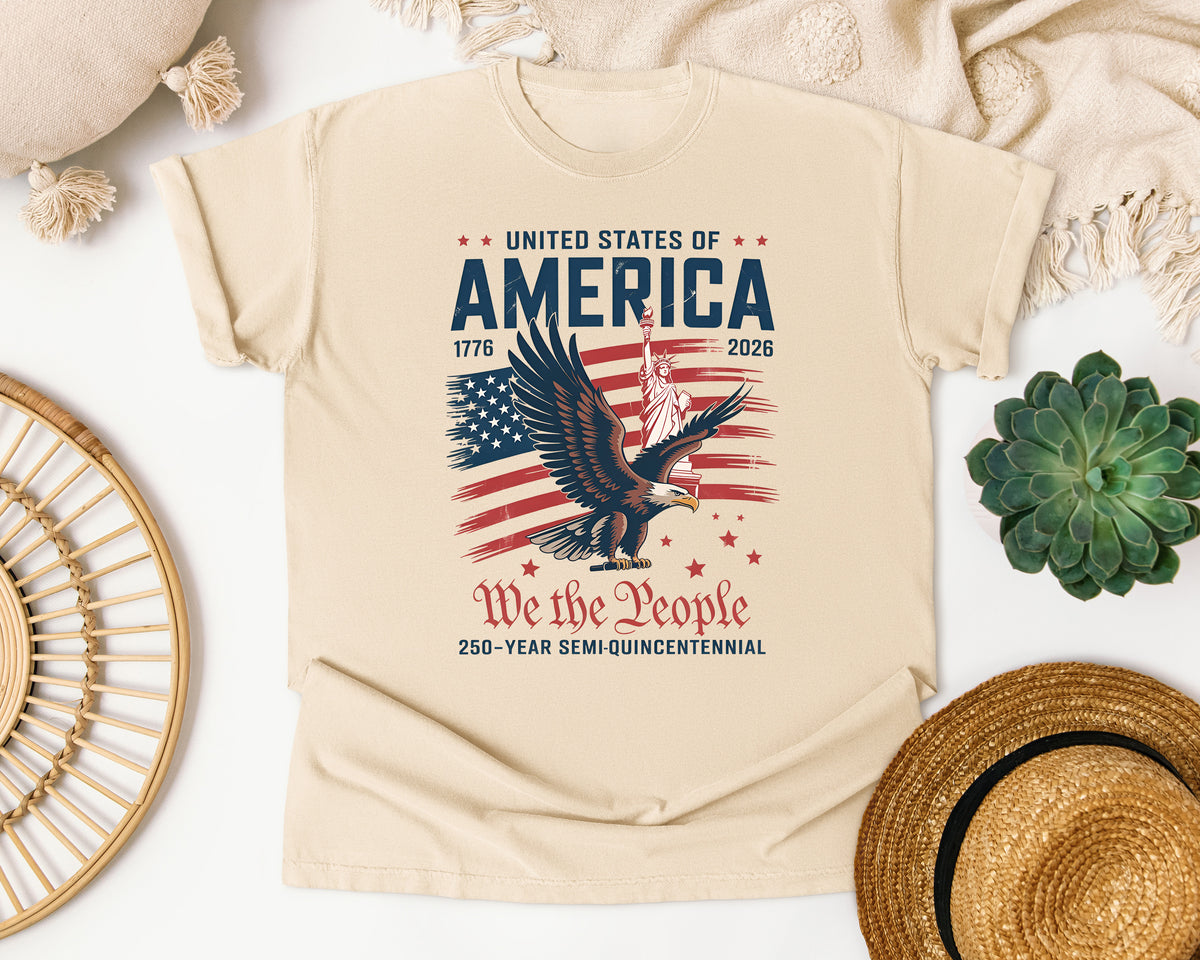 We The People 250 Years graphic tee in Ivory