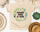 Growing Minds At Work graphic tee in Ivory