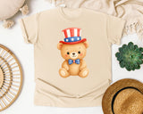 Teddy Bear With Bow Tie graphic tee in Ivory