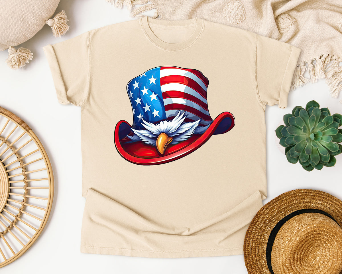 Eagle Uncle Sam Hat graphic tee in Ivory