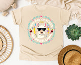 First Day Of School No Probllama Bright Graphic Tee graphic tee in Ivory