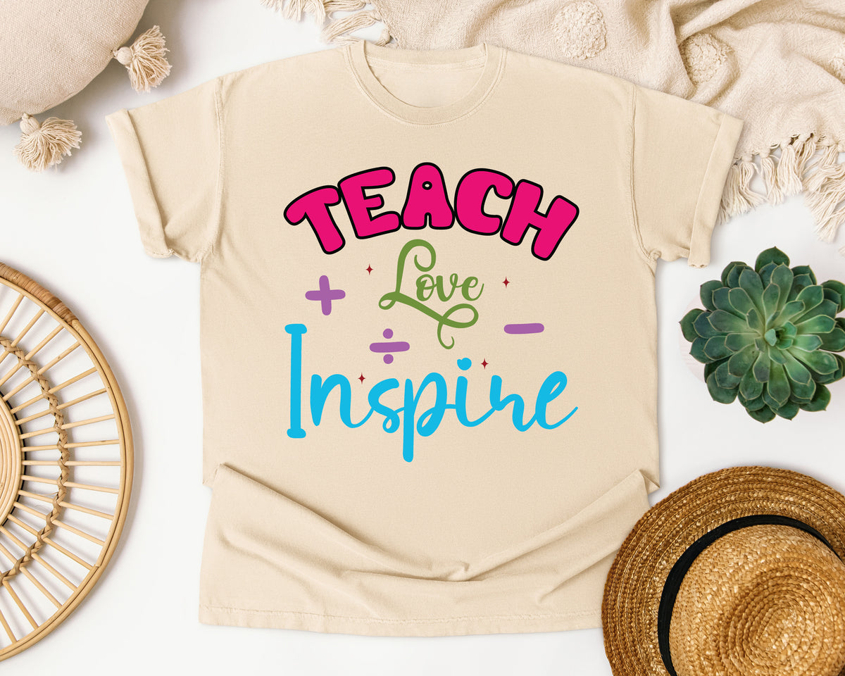 Teach Love Inspire Math graphic tee in Ivory