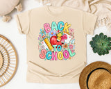 Back To School Apple Flowers graphic tee in Ivory