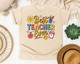 Best Teacher Ever Grey graphic tee in Ivory