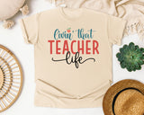 Livin That Teacher Life graphic tee in Ivory