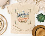 Fatherhood Is A Blessing Grey 2 graphic tee in Ivory