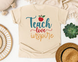 Teach Love Inspire Script graphic tee in Ivory