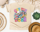 Out The Door Dinosaur graphic tee in Ivory