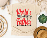 World's Greatest Father Red 2 graphic tee in Ivory