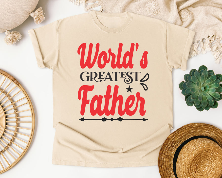 World's Greatest Father Red 2 graphic tee in Ivory