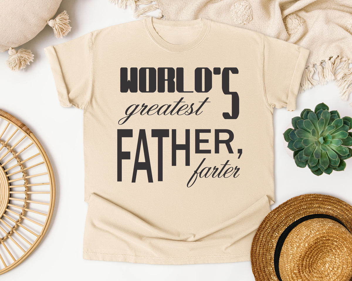 World's Greatest Father Farter Black graphic tee in Ivory