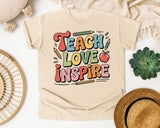 Teach Love Inspire Grey 2 graphic tee in Ivory