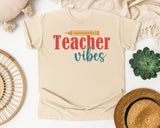 Teacher Vibes graphic tee in Ivory