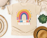 Bruh We Out Teachers Rainbow graphic tee in Ivory