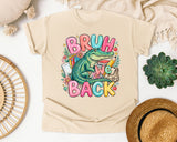 Bruh We Back Alligator graphic tee in Ivory
