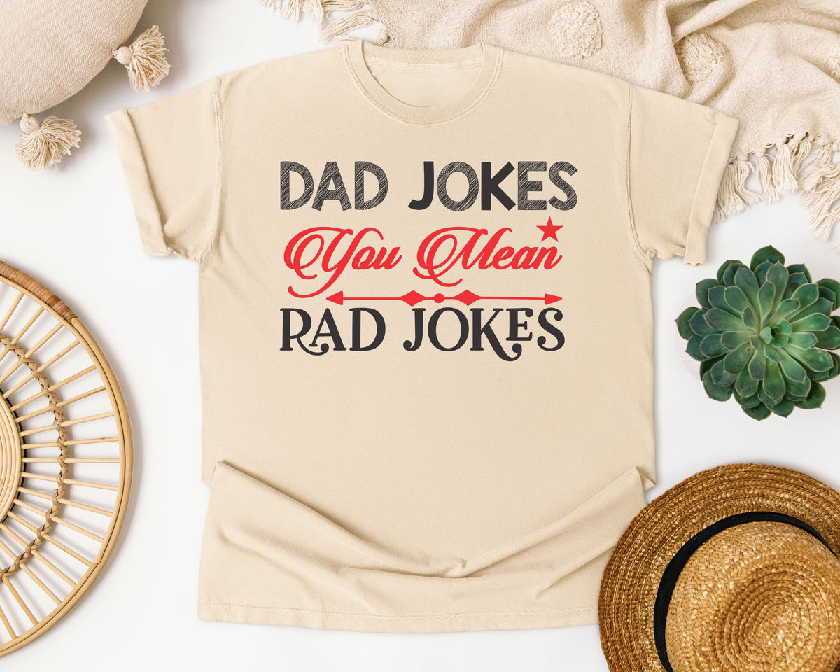 Dad Jokes You Mean Rad Jokes Grey 2 graphic tee in Ivory