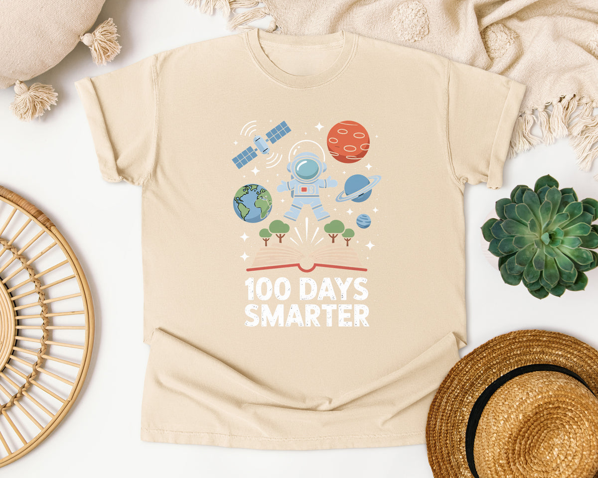100 Days Smarter Astronaut graphic tee in Ivory