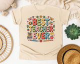 Best Teacher Ever Grey 2 graphic tee in Ivory