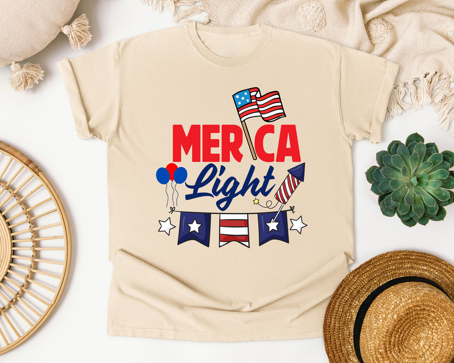 Merica Light graphic tee in Ivory