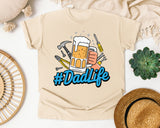 Dad Life Grey graphic tee in Ivory