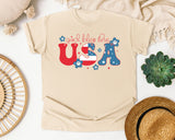 God Bless The USA Red graphic tee in Ivory