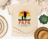 World's Best Papa Ever graphic tee in Ivory