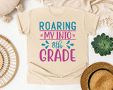 Roaring My Into 8th Grade graphic tee in Ivory