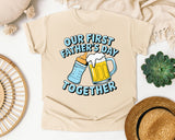 Our First Father's Day Together Grey 2 graphic tee in Ivory
