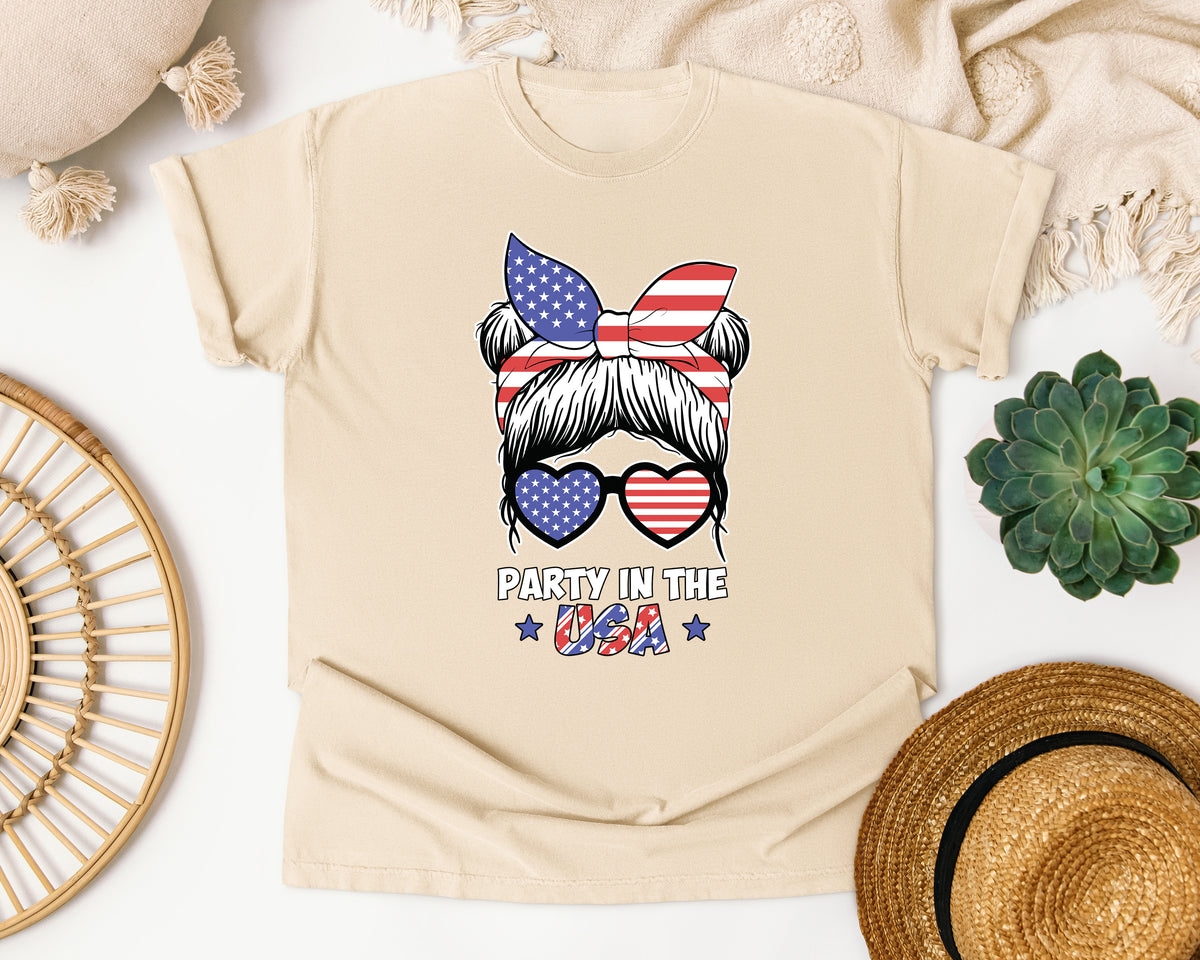 Party In The USA Grey graphic tee in Ivory